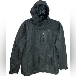 Paradox Black Green Polkadot Rain Jacket Size XL